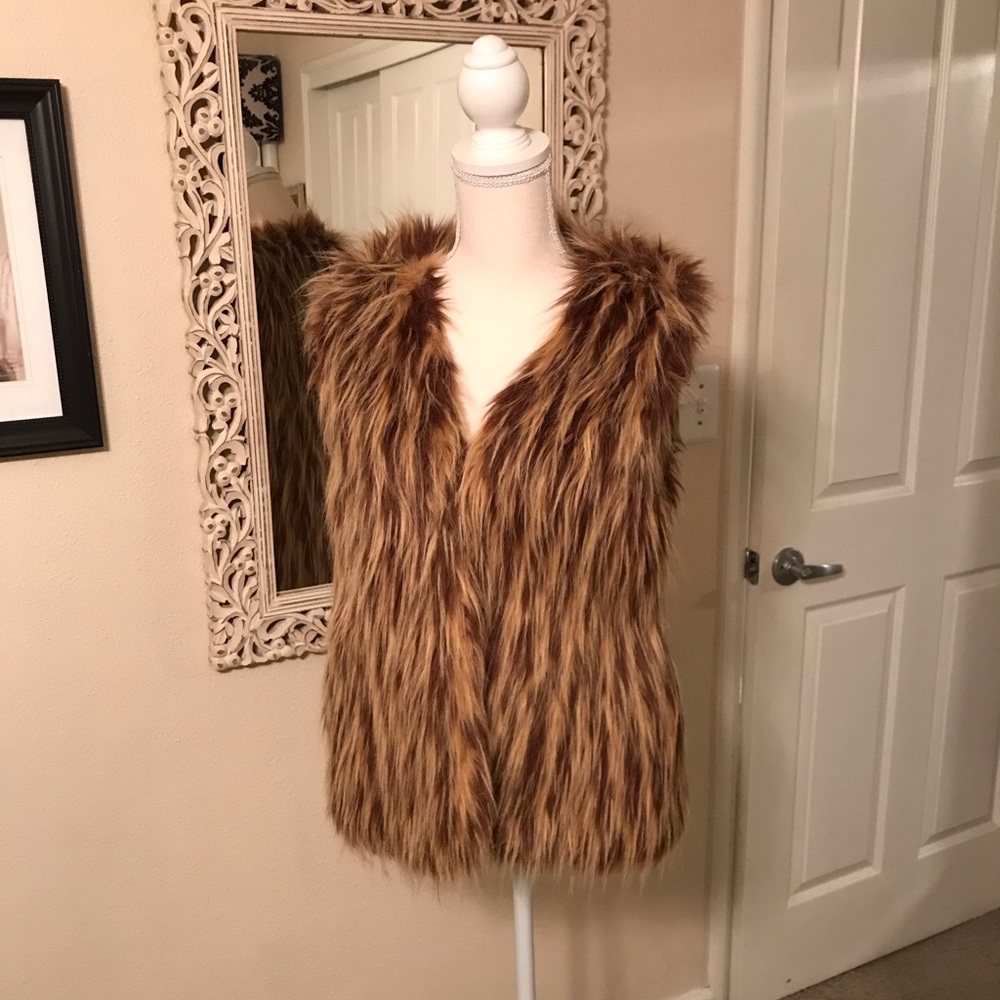Brown Faux Fur Vest